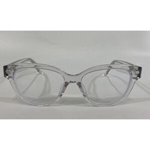 Pair Eyeglasses FRAMES ONLY “The Quinn” Clear Frames 049 55-16-140 W/ Case